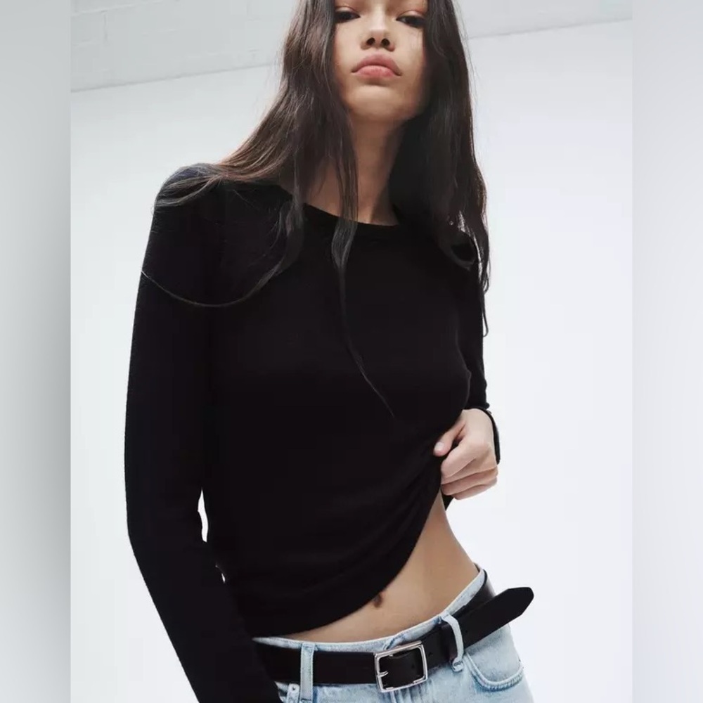 Rag and bone long sleeve top medium casual lounge chic soft comfy